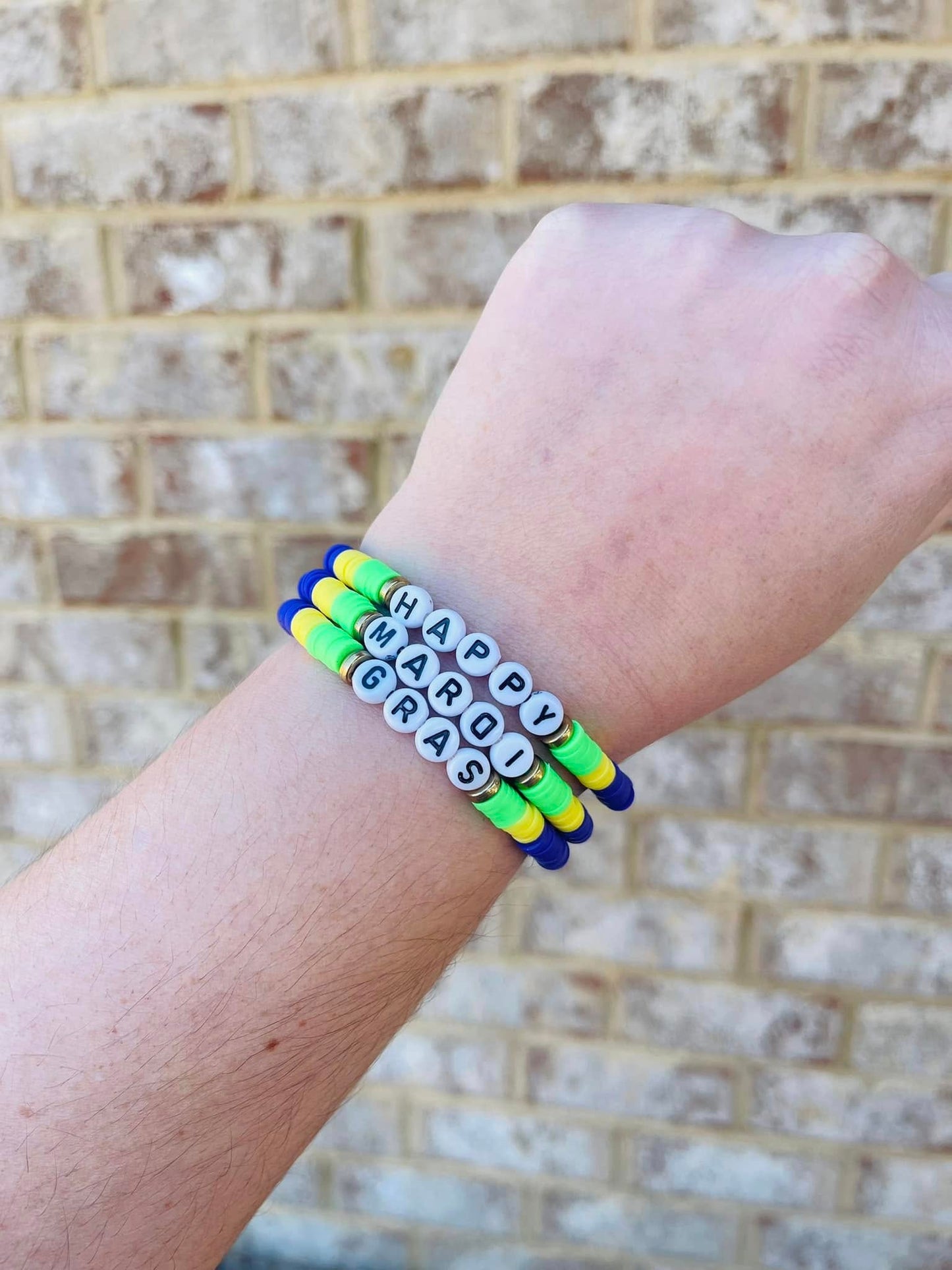 Mardi Gras bracelets