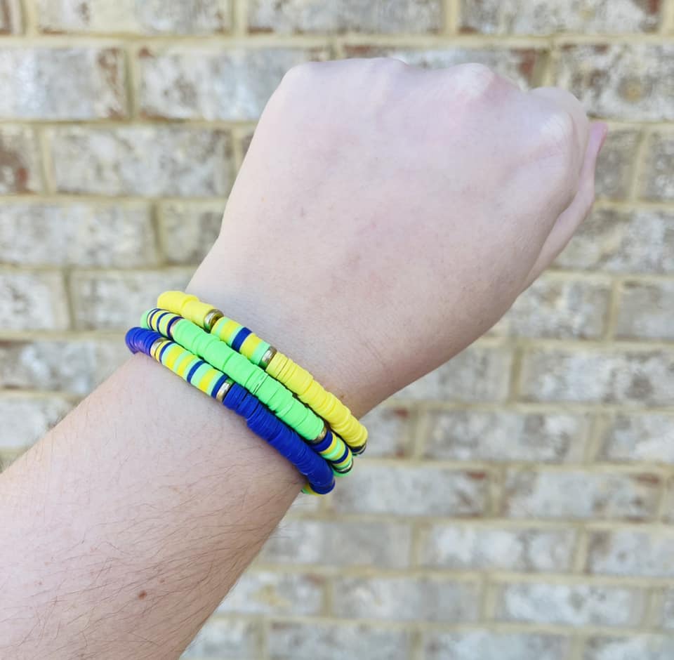 Mardi Gras bracelets