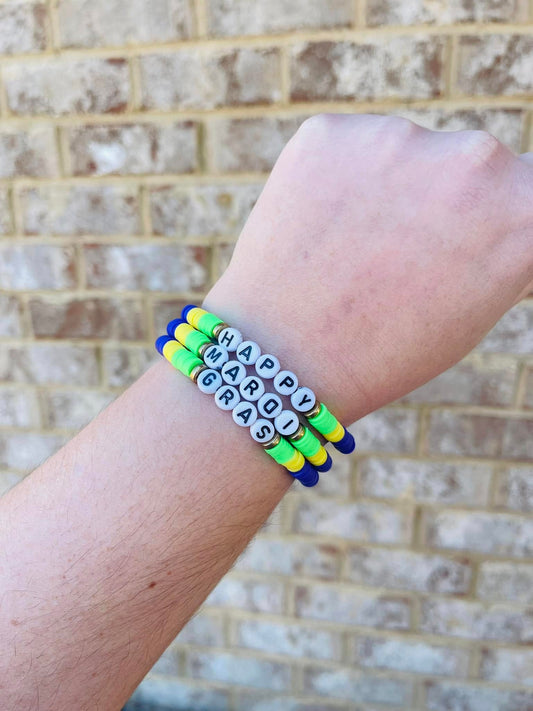 Mardi Gras bracelets