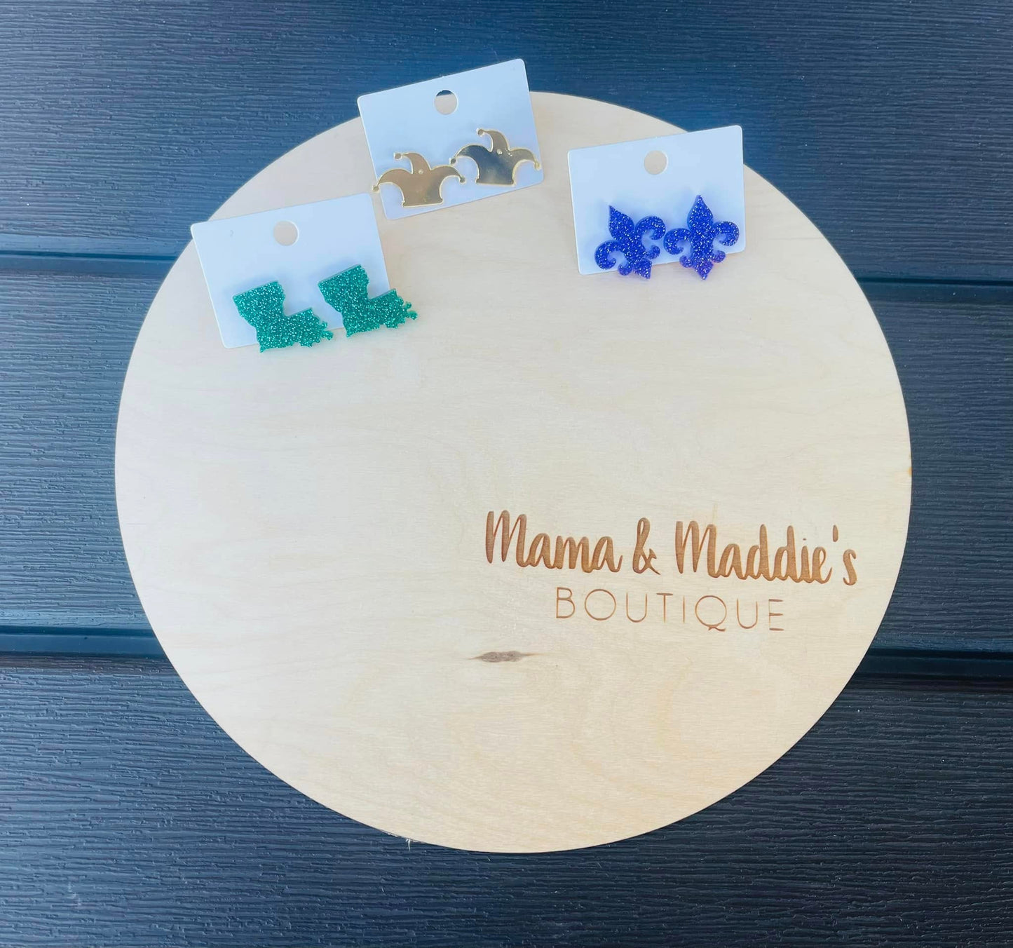 Mardi Gras earrings