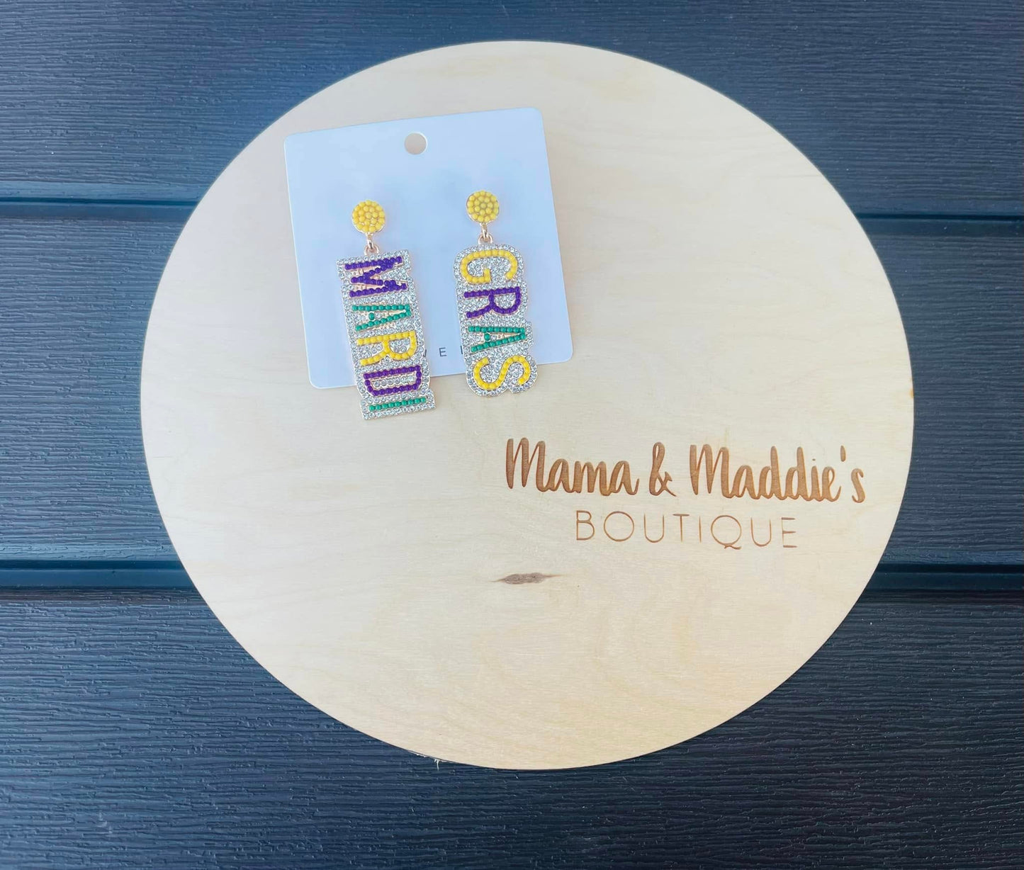 Mardi Gras earrings