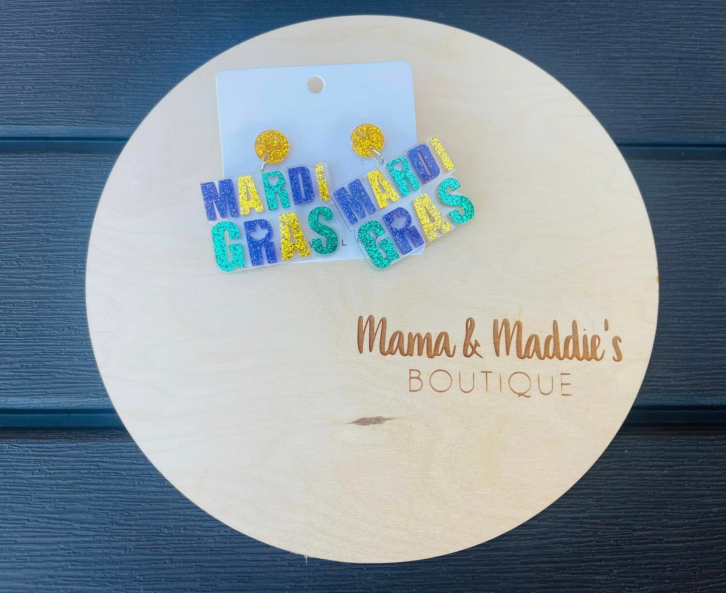 Mardi Gras earrings