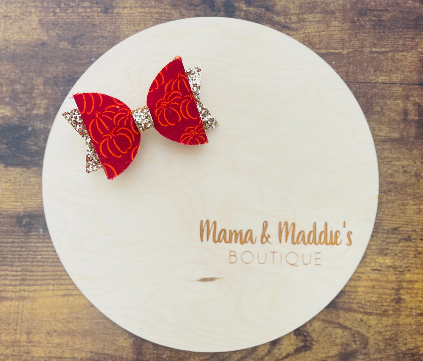 Thanksgiving faux leather bows