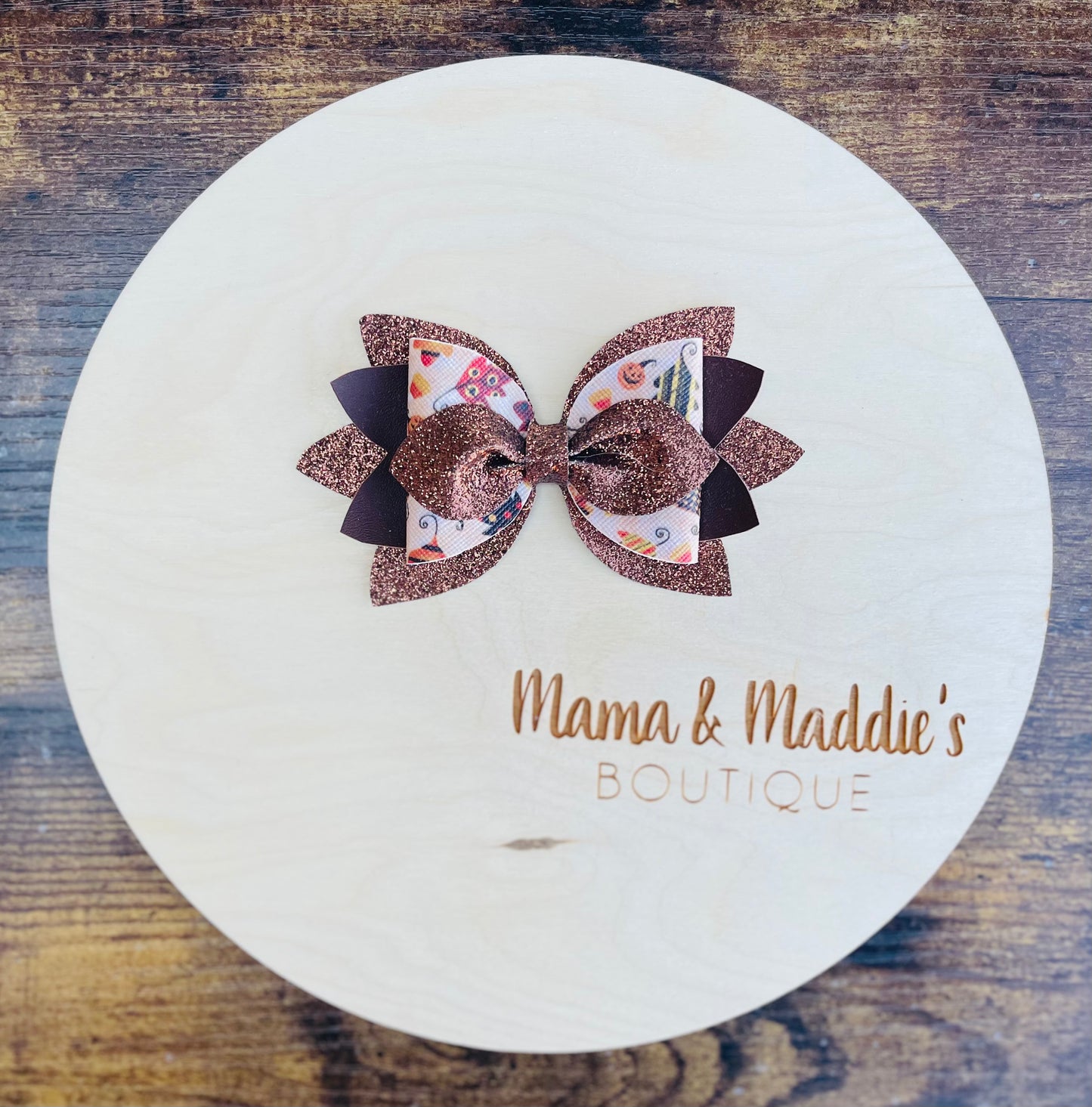 Thanksgiving faux leather bows