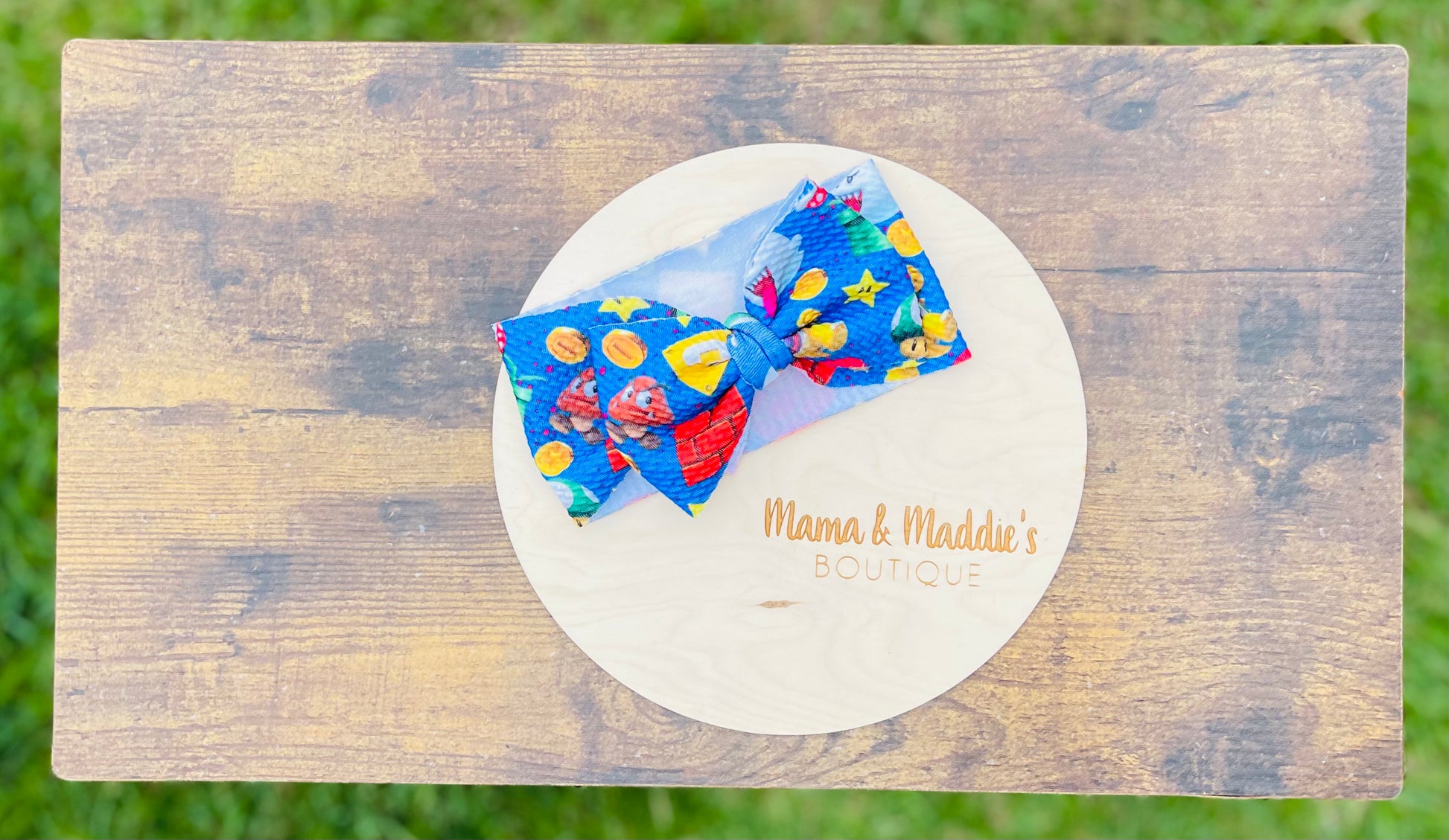 Printed bows on nylon headband – Mama and Maddie's Boutique Printed bows on nylon headband – Mama and Maddie's Boutique