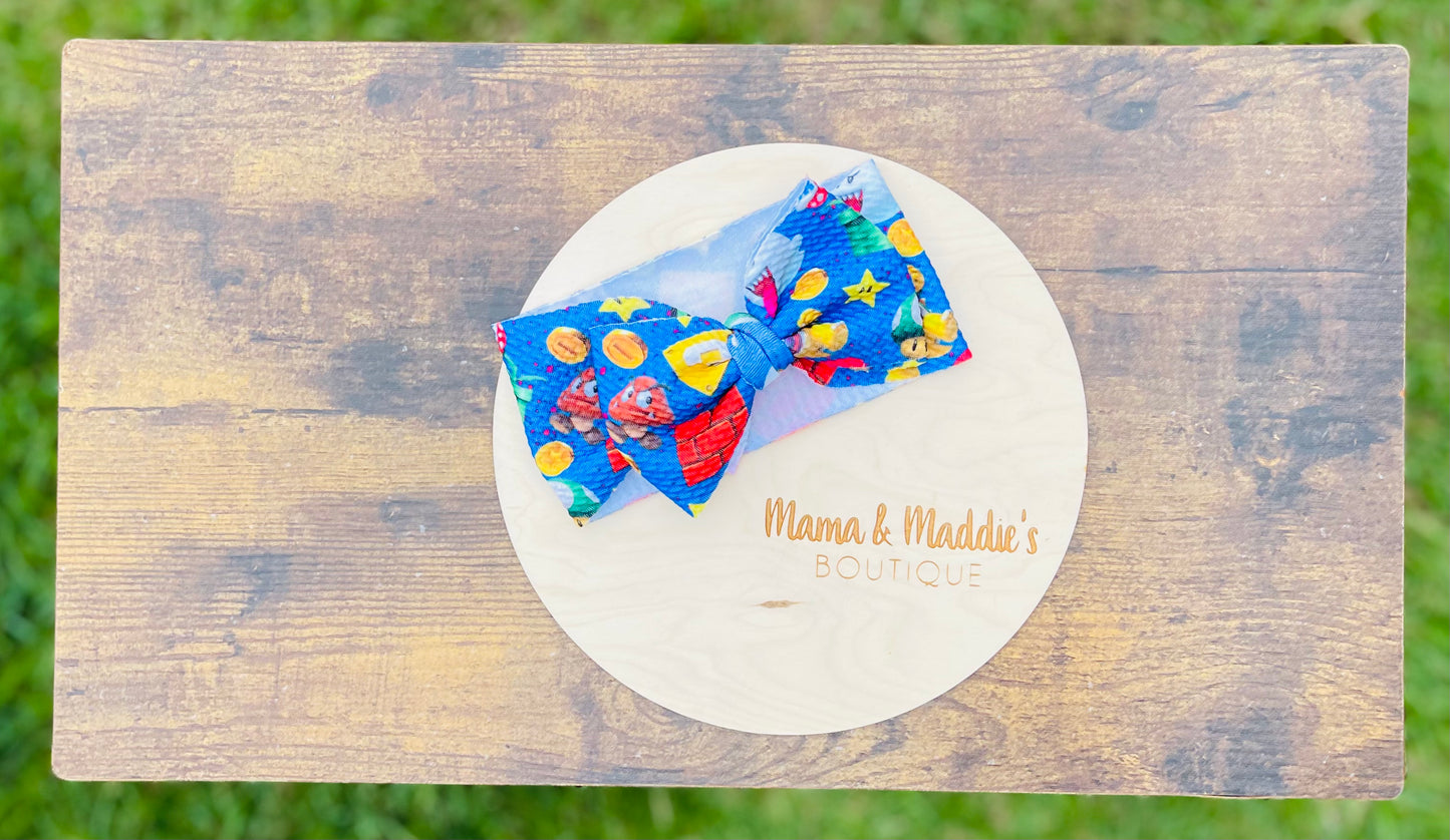 Printed bows on nylon headband