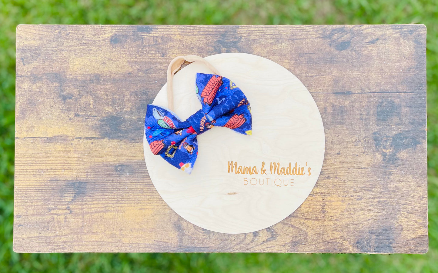 Printed bows on nylon headband