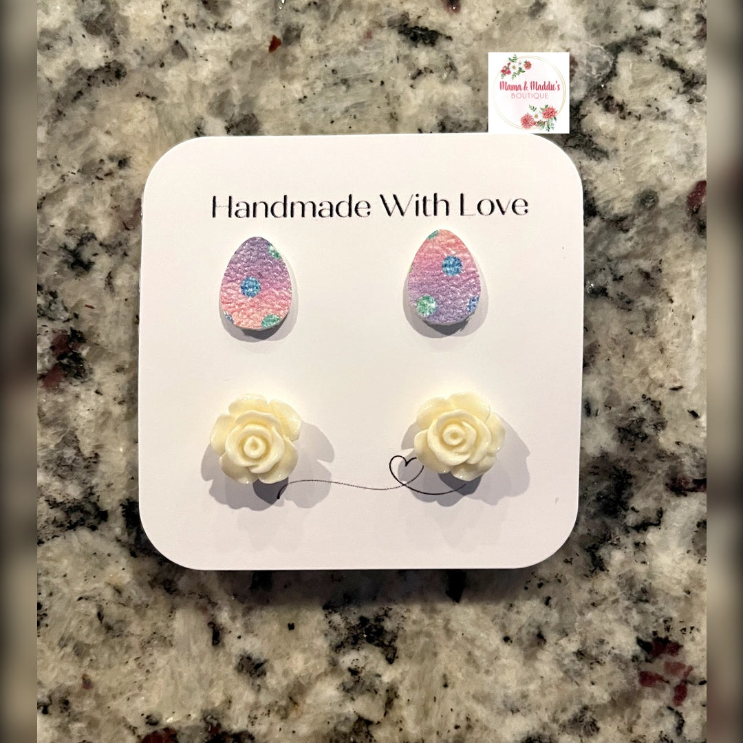 Easter stud earrings