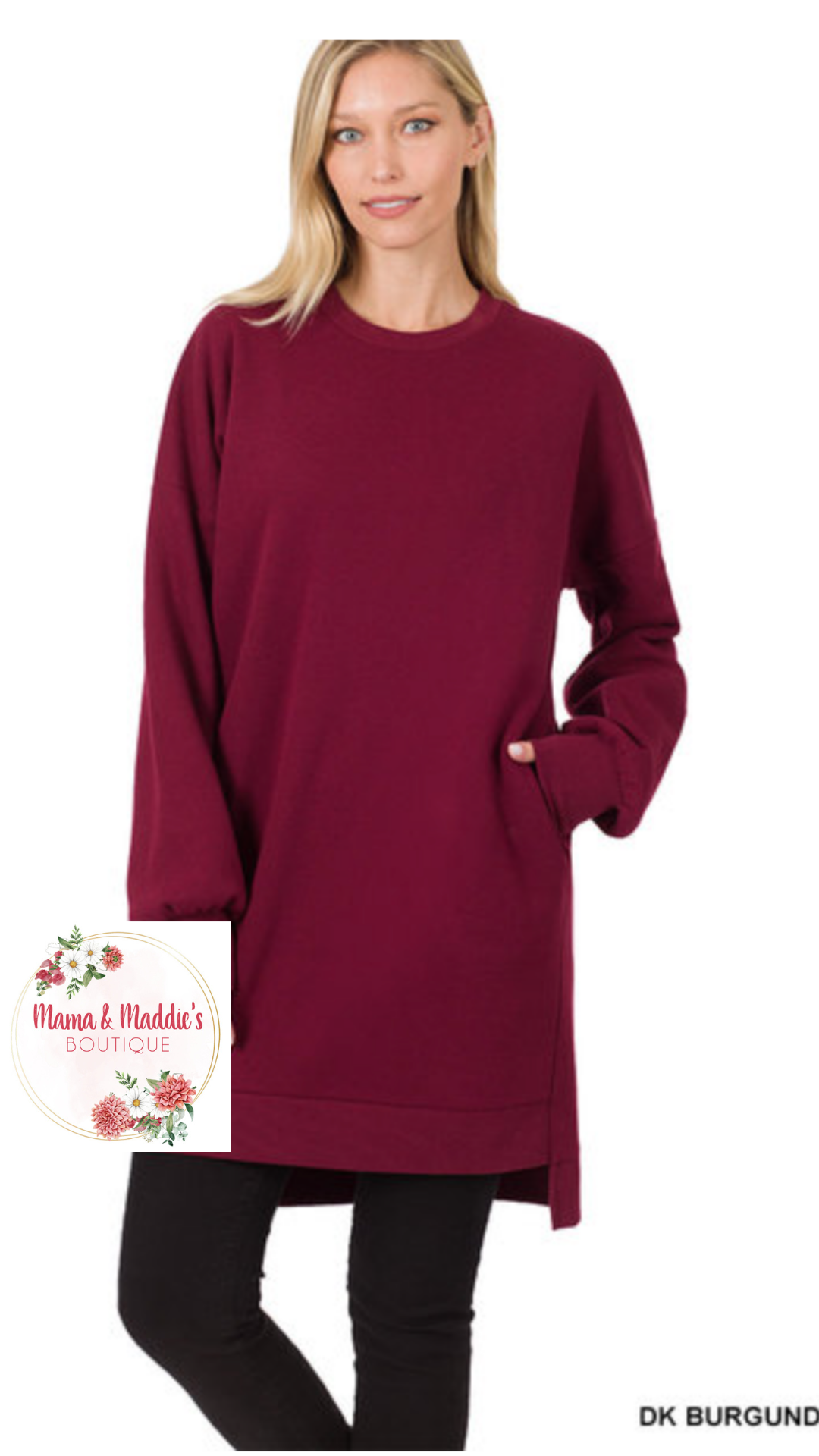 Hi-Low Sweatshirt Dress